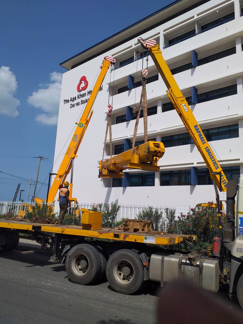 Installation of Heavy Building Equipment at Agha Khan Hospital - View 1